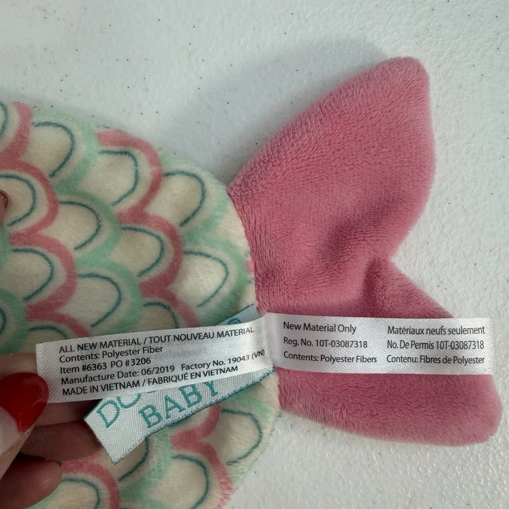 Douglas Baby‎ Mermaid Lovey Doll Pink Green Waves Crib Toy Teether Soother Plush